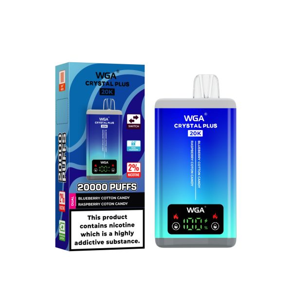 E Sigaret WGA Crystal Plus 20K 20000 Puffs Dubbele smaak Vape