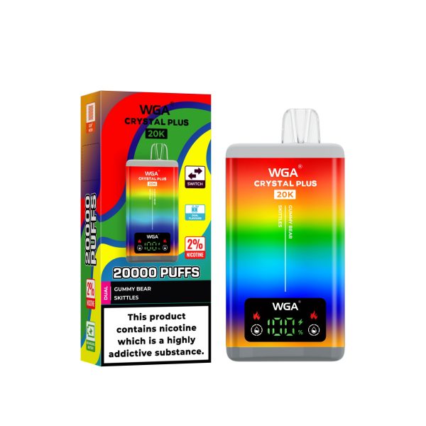 E Sigaret WGA Crystal Plus 20K 20000 Puffs Dubbele smaak Vape